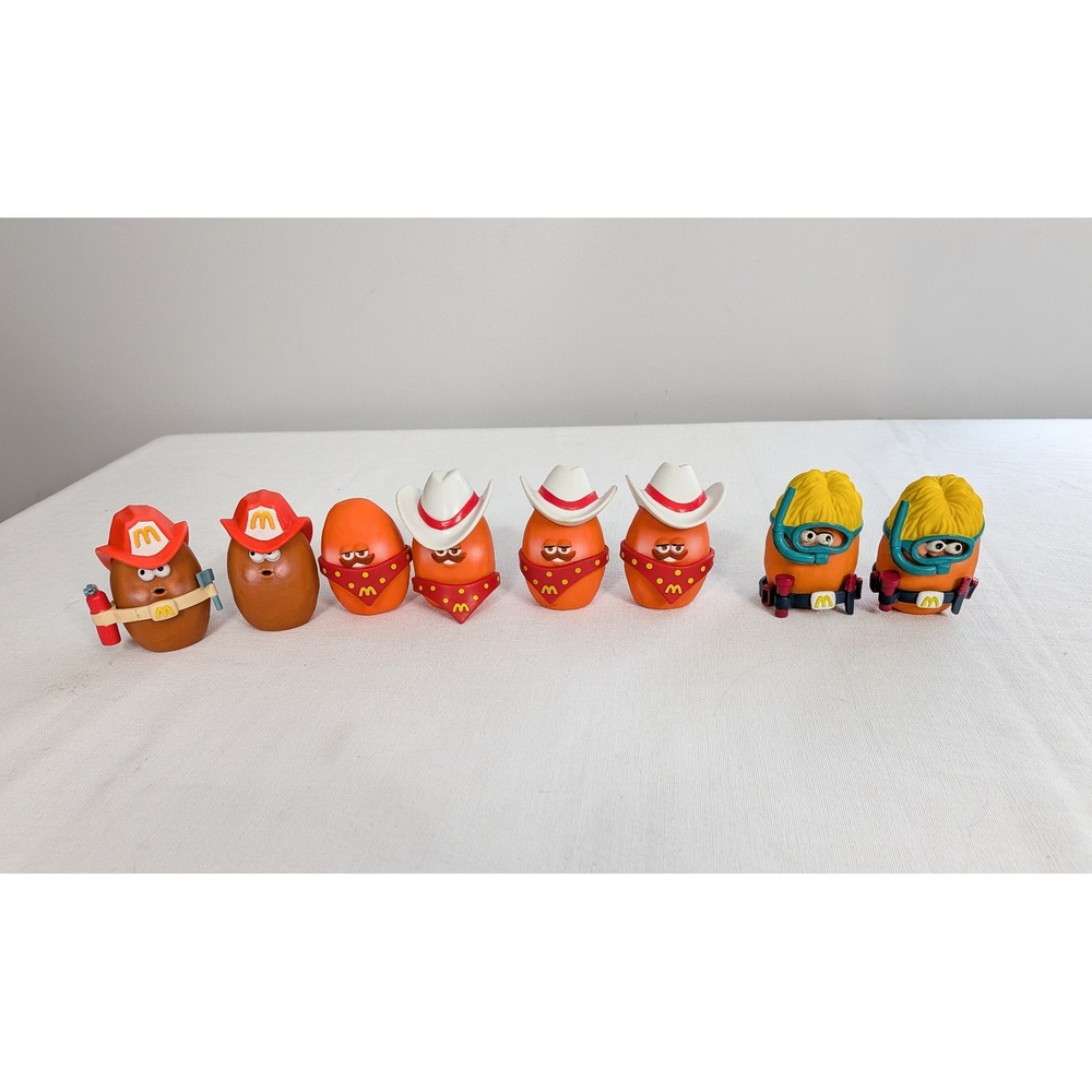 McDonalds McNugget Buddies Toys figure 1988 Vintage Lot 8pc cowboy fireman scuba
